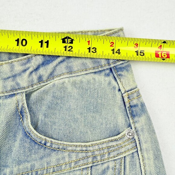 Pretty Little Thing Womens Seam Detail Front Flare Leg Blue Denim Jeans Sz 6 NWT - Picture 8 of 11